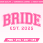 Varsity Bride SVG • Wedding SVG Files for Cricut · Wedding Sublimation Designs