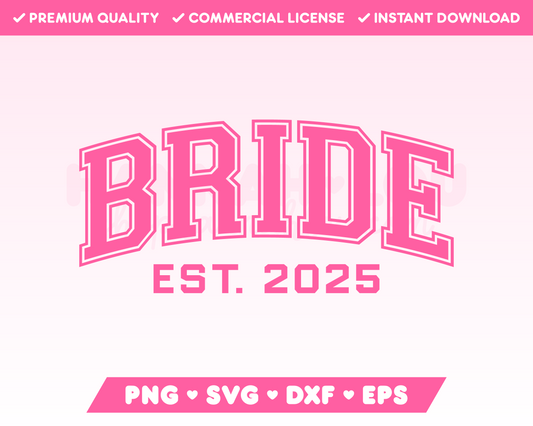 Varsity Bride SVG • Wedding SVG Files for Cricut · Wedding Sublimation Designs