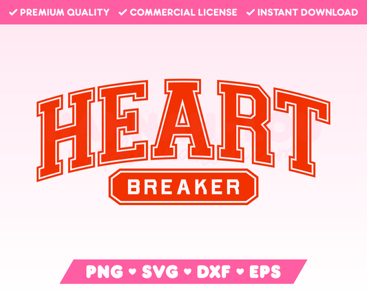 Varsity Heartbreaker SVG · Valentine's Day SVG Files for Cricut · Valentine's Day Sublimation Designs