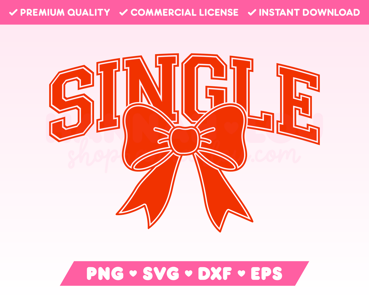 Varsity Single SVG with Coquette Bow · Anti-Valentine's Day SVG Files for Cricut · Anti-Valentine's Day Sublimation Designs
