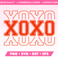 Varsity XOXO SVG · Valentine's Day SVG Files for Cricut · Valentine's Day Sublimation Designs