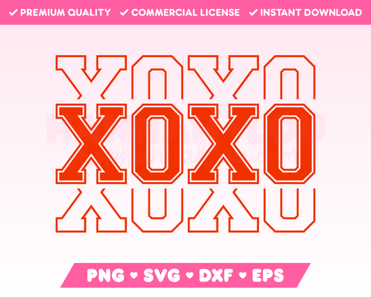 Varsity XOXO SVG · Valentine's Day SVG Files for Cricut · Valentine's Day Sublimation Designs