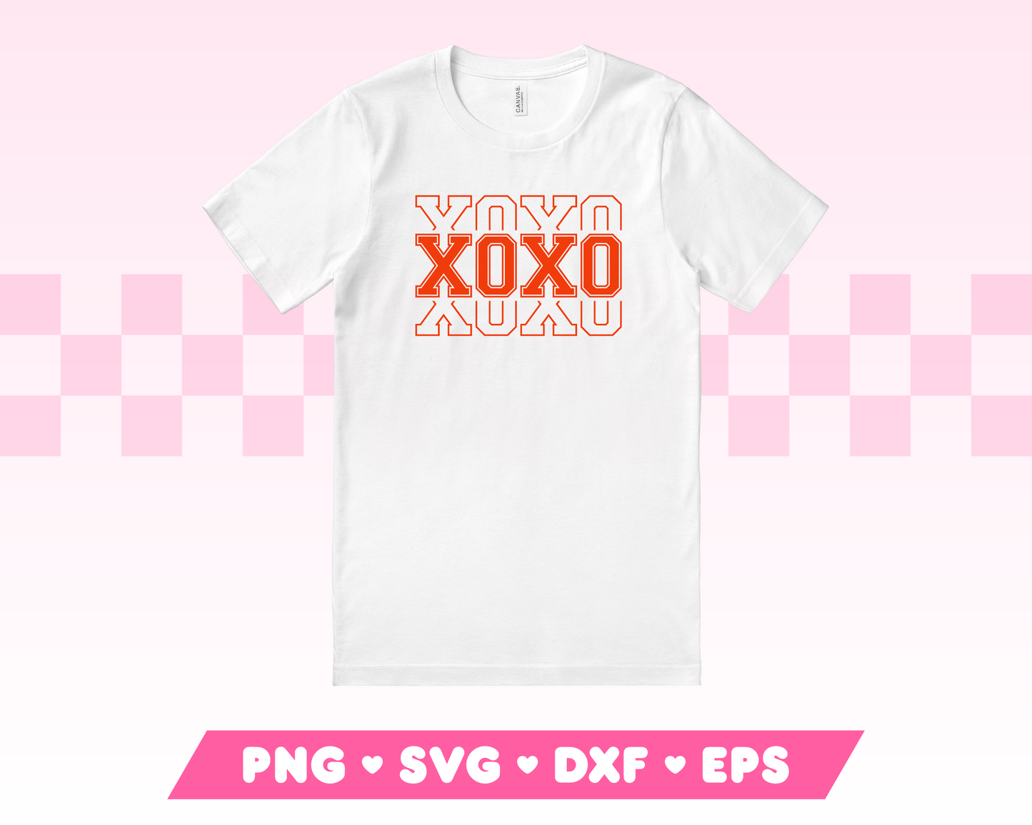 Varsity XOXO SVG · Valentine's Day SVG Files for Cricut · Valentine's Day Sublimation Designs