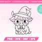 Witch Highland Cow SVG · Halloween SVG Files for Cricut · Halloween Sublimation Designs