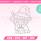 Witch Highland Cow SVG · Halloween SVG Files for Cricut · Halloween Sublimation Designs