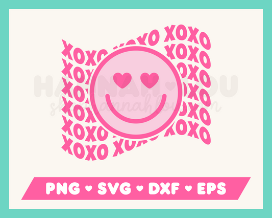 XOXO Heart Eyes SVG