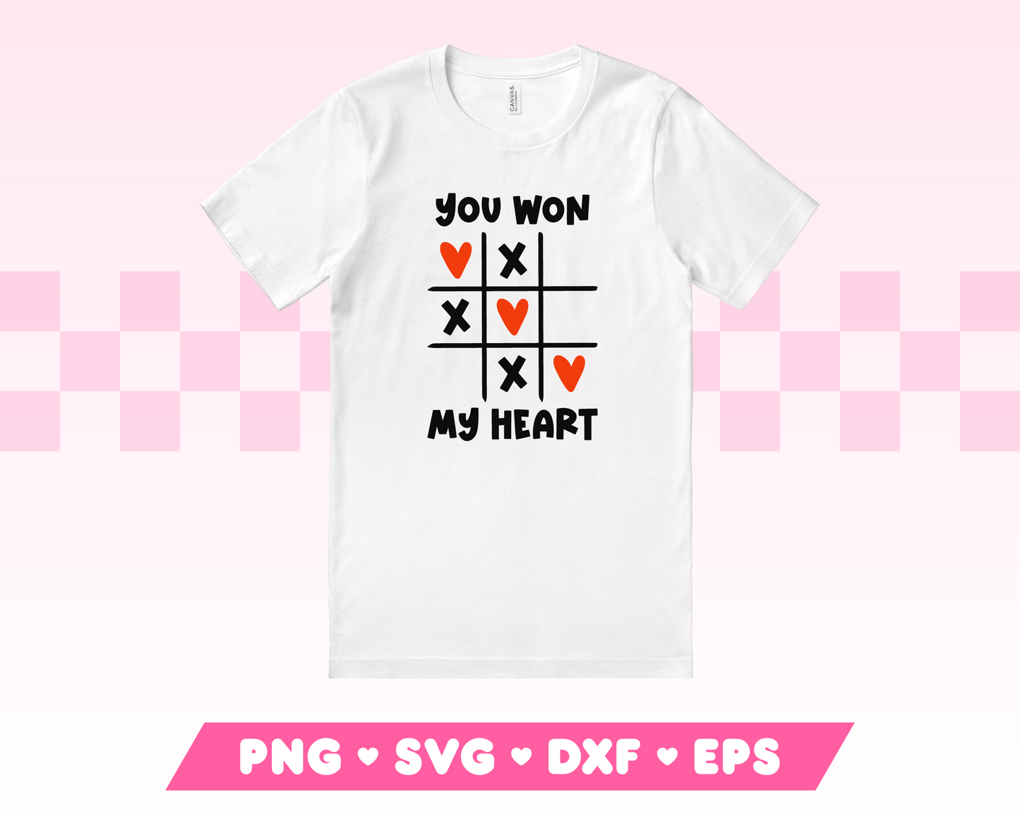 You Won My Heart Tic-Tac-Toe SVG · Valentine's Day SVG Files for Cricut · Valentine's Day Sublimation Designs